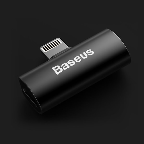 Baseus Audio Converter L46-adapter fra Lightning-kontakt til 2x Lightning-port svart (CAL46-01)