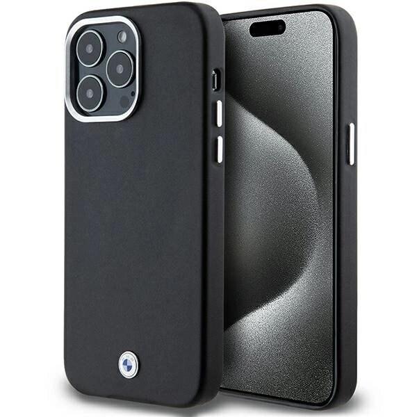 BMW SIGNATURE WRAPPED METAL MAGSAFE ETUI TIL IPHONE 15 PRO MAX - SORT