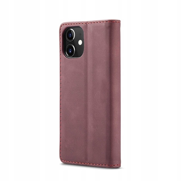 Spacecase Plånboksfodral Till Iphone 12 12 Pro Rött Läderfodral