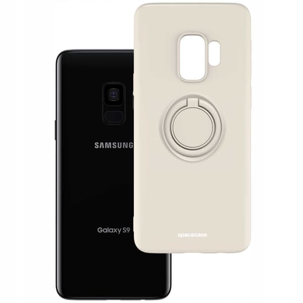 Spacecase Silikonecase Ring Galaxy S9 Bone Phone Cover
