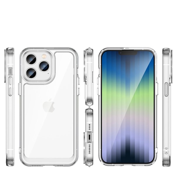 Outer Space Case iPhone 14 Pro-deksel, stivt deksel med gjennomsiktig gelramme