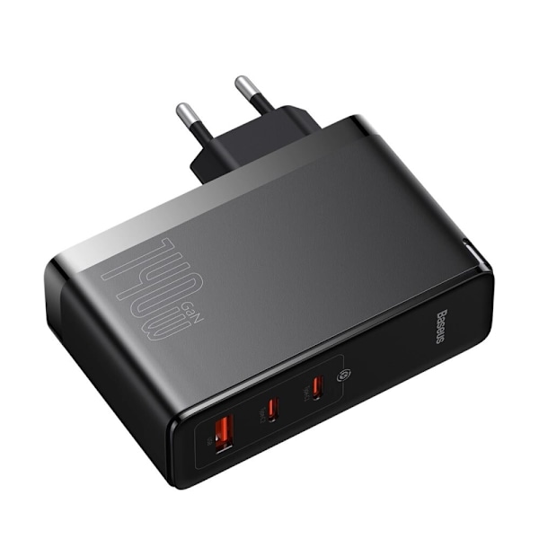 Baseus GaN5 Pro hurtiglader 2xUSB-C+USB 140W EU svart (CCGP100201)