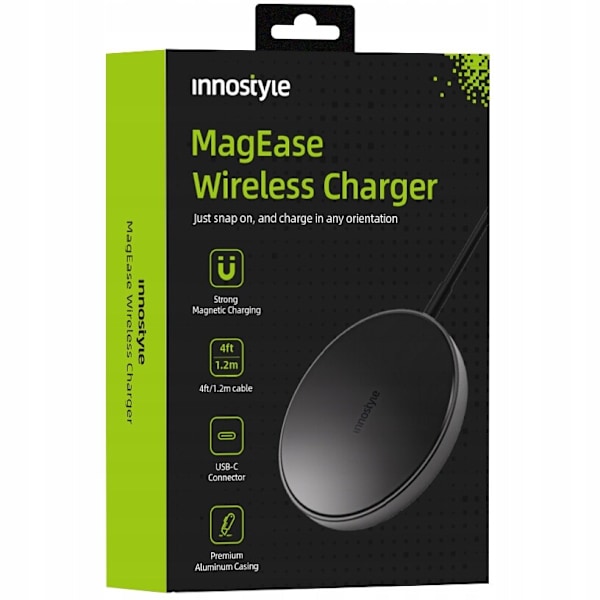 Innostyle Magease induktiv trådløs lader for MagSafe iPhone 15W