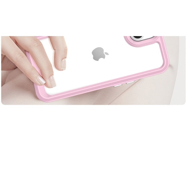 Outer Space Case iPhone 14-deksel, hardt deksel med gelramme, rosa