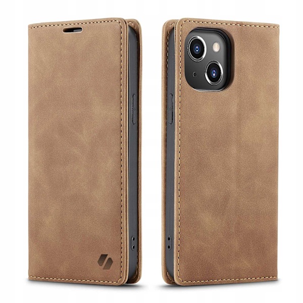 Spacecase Väskor Pålänkskontor För Iphone 13 Läderbrun