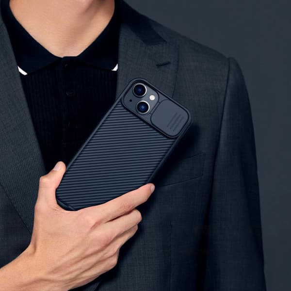 Nillkin CamShield Pro-deksel iPhone 14 Plus Armor-deksel kamerabeskyttelse? blå