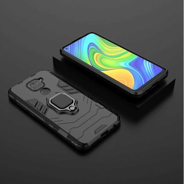Spacecase Case Cover Till Xiaomi Redmi Note 9 Black Sc X-Ring