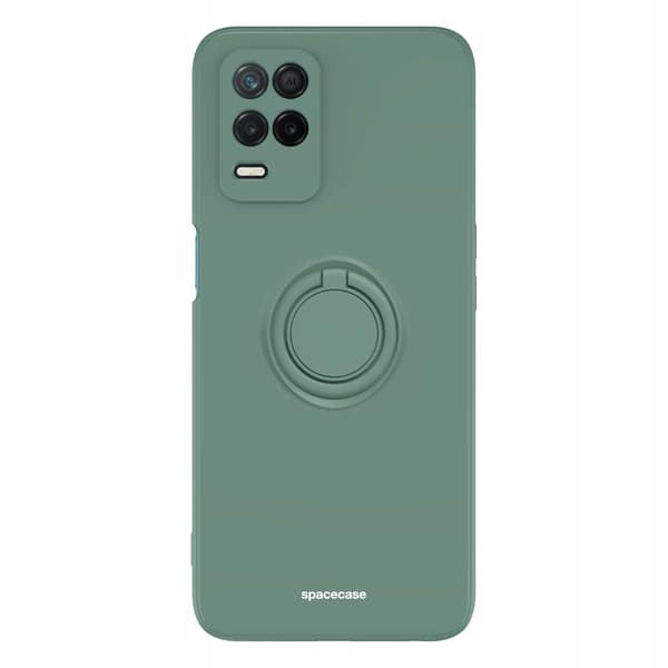 Spacecase Silikonecase Ring For Realme 8 5G Mörkgrön