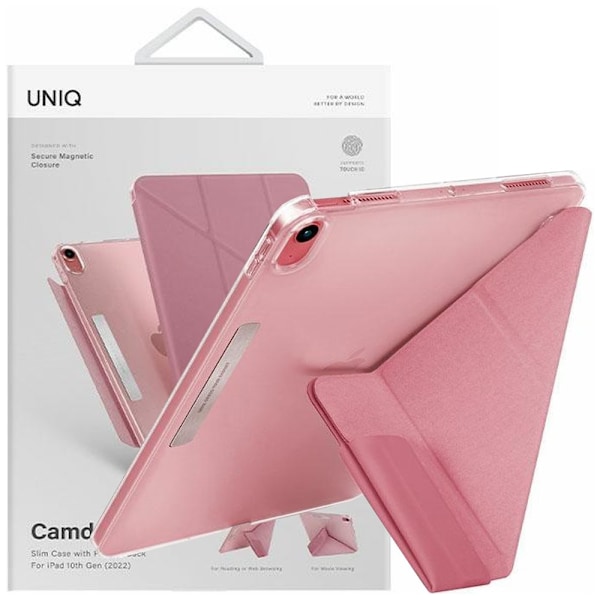 Uniq Camden-deksel for iPad 10 generasjon (2022) rosa/rød rosa Antimikrobiell