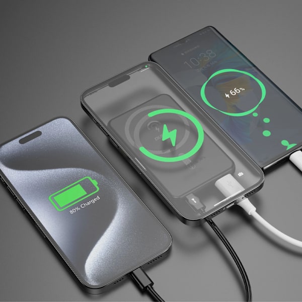 DUDAO K14S USB-C / MAGSAFE TRÅDLØS POWERBANK 20W 5000MAH - SORT
