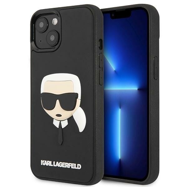 KARL LAGERFELD 3D GUMMI KARL'S HEAD ETUI TIL IPHONE 14 PLUS - SORT