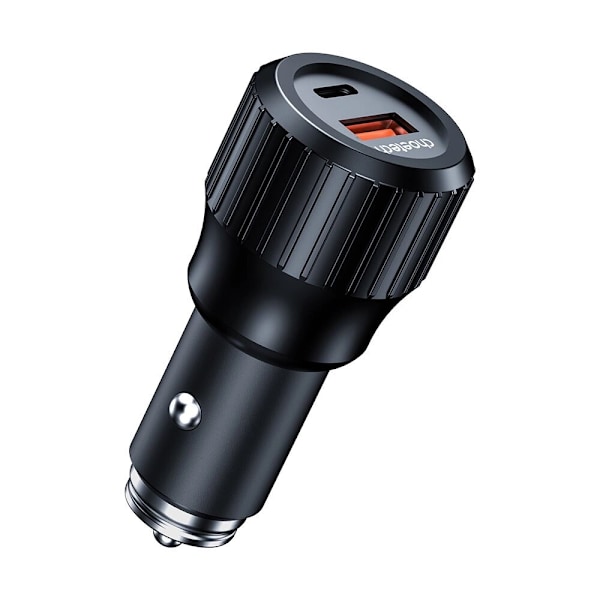 CHOETECH HURTIG BILOPLADER USB-C USB-A PD 63W HOLDBAR SORT