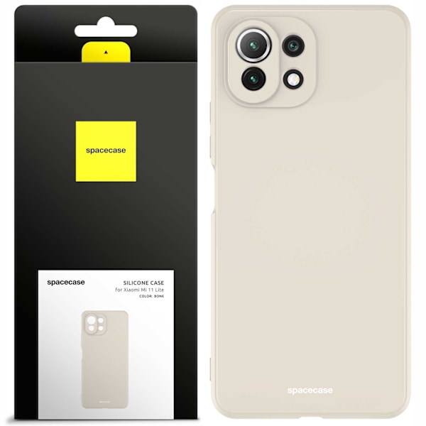Spacecase Silikonfodral För Xiaomi Mi 11 Lite Bone