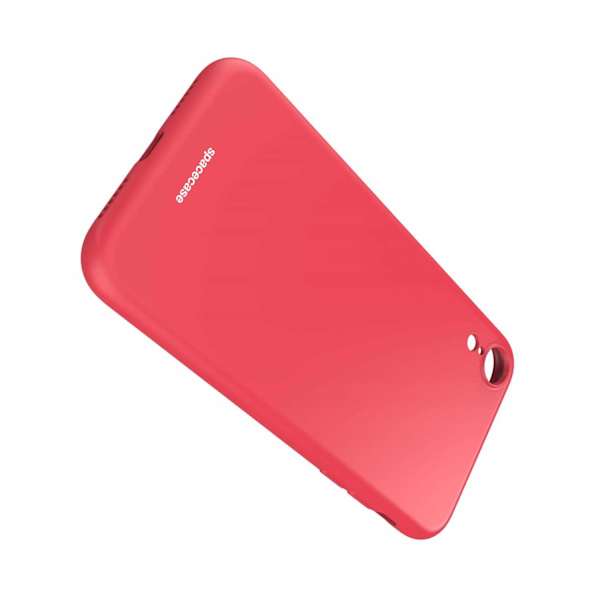 Spacecase Silikonfodral För Iphone Xr Rött Skydd