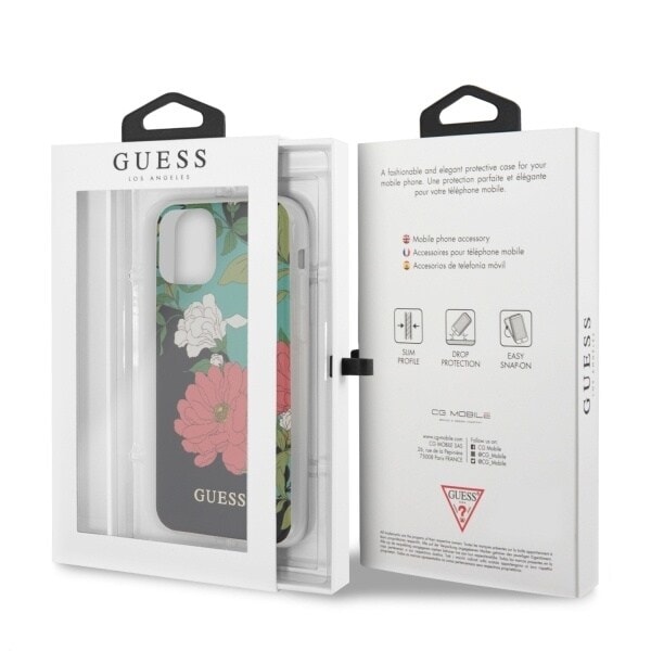 Guess GUHCN58IMLFL01 iPhone 11 Pro svart/svart N°1 Flower Collection