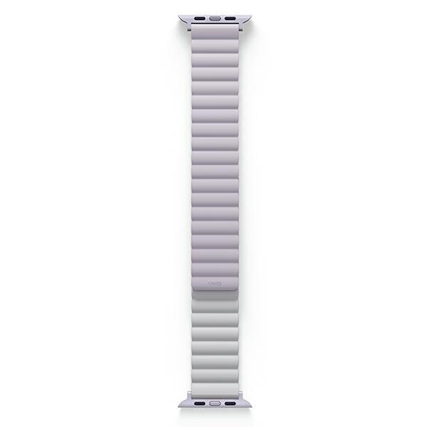 UNIQ armbånd Revix Apple Watch Series 4/5/6/7/8/SE/SE2 38/40/41 mm. Vendbar Magnetisk lilla-hvit/syrin-hvit