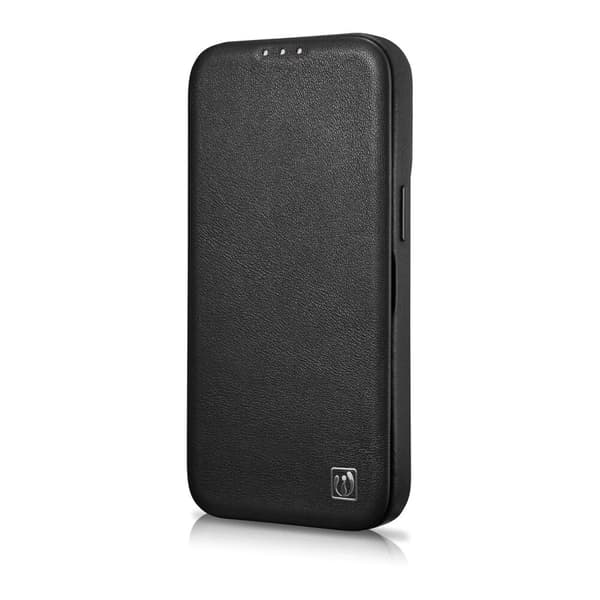 ICARER CASE CASE LÆDERCOVER MED MAGSAFE TIL IPHONE 14+ SORT