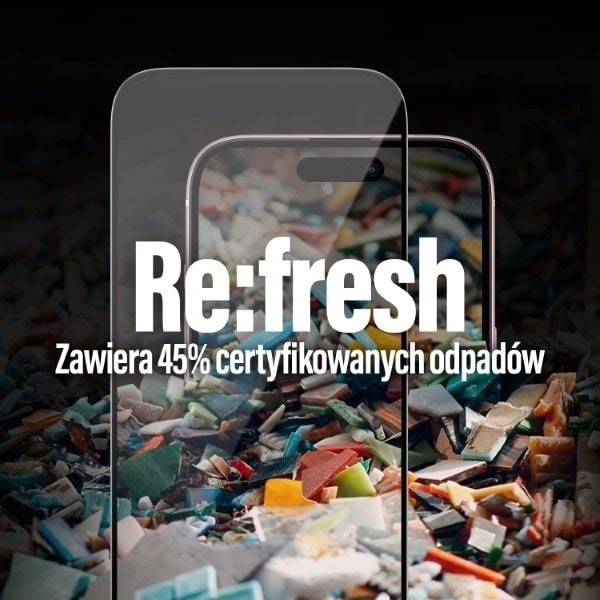 PanzerGlass Re:fresh Glass til iPhone 15 med holder