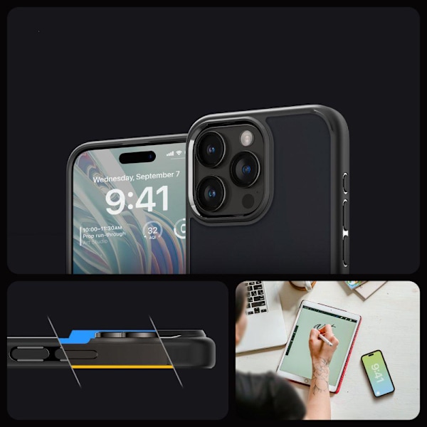 SPIGEN ULTRA HYBRID IPHONE 15 PRO FROST SORT