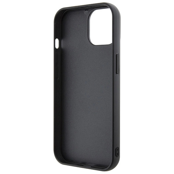KARL LAGERFELD 3D RUBBER MULTI LOGO COVER TIL IPHONE 15 - SORT