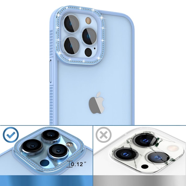 KINGXBAR CASE CASE COVER COVER TIL IPHONE 13 PRO MAX BLÅ