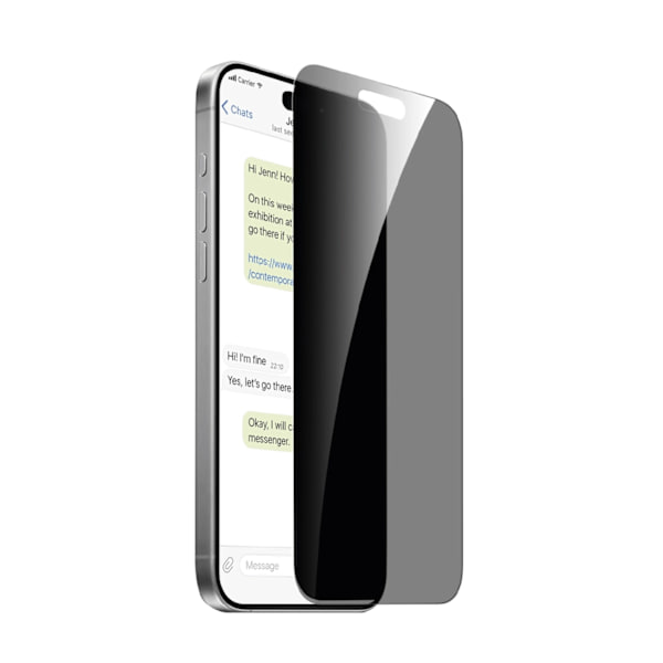 PURO PRIVACY HÆRDET GLAS TIL IPHONE 16 PRO MAX / IPHONE 15 PRO MAX