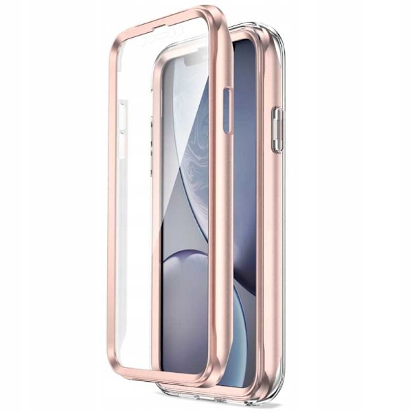 Spacecase Fodral Marble 360 Skydd För Iphone Xr Vit Rosa