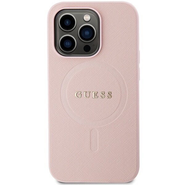 Guess GUHMP13XPSAHMCP-deksel til iPhone 13 Pro Max - rosa Saffiano MagSafe