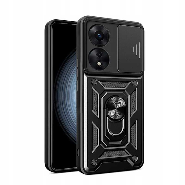 Spacecase Case Cover För Oppo A78 5G Svart Skydd