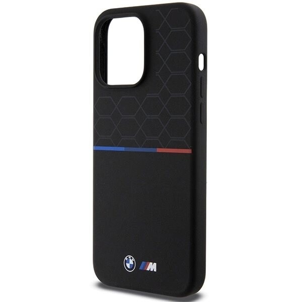 BMW M SILICONE PATTERN MAGSAFE ETUI TIL IPHONE 15 PRO MAX - SORT