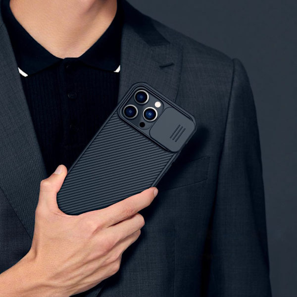 Nillkin CamShield Pro Case iPhone 14 Pro Max pansret deksel kamerabeskyttelse? blå