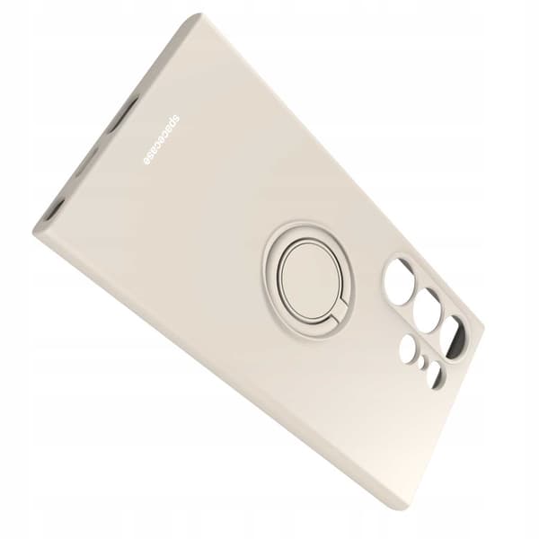 Spacecase Silikonecase Ring För Samsung Galaxy S24 Ultra Bone
