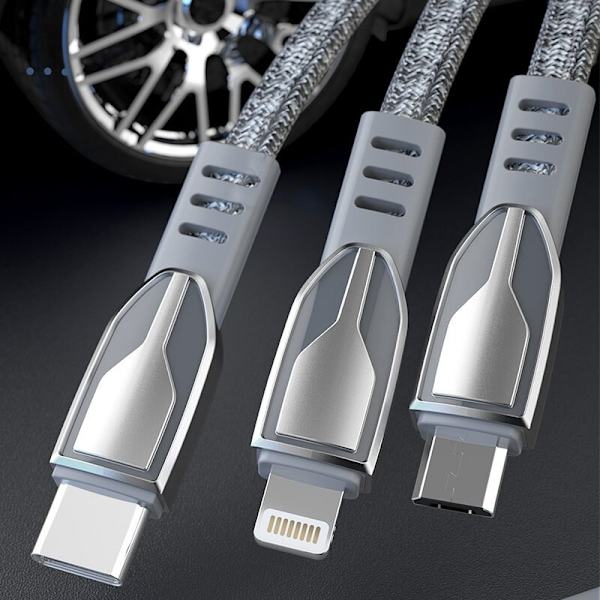 Dudao flettet kabel USB - micro USB 5 A 1 m grå (L3PROM grå)