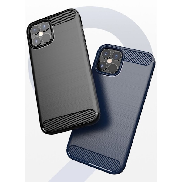 Carbon Case fleksibelt beskyttelsesdeksel for iPhone 12 Pro Max svart