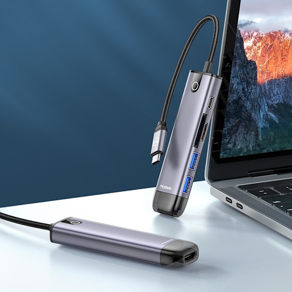 Laptop HUB Mcdodo 6in1 USB-C RJ-45 VGA HDMI 4K för Macbook HU-7740