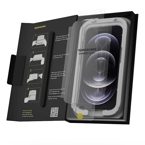 Spacecase Quickfit Härdat Glas För Iphone 12 Pro Max Protective 9H