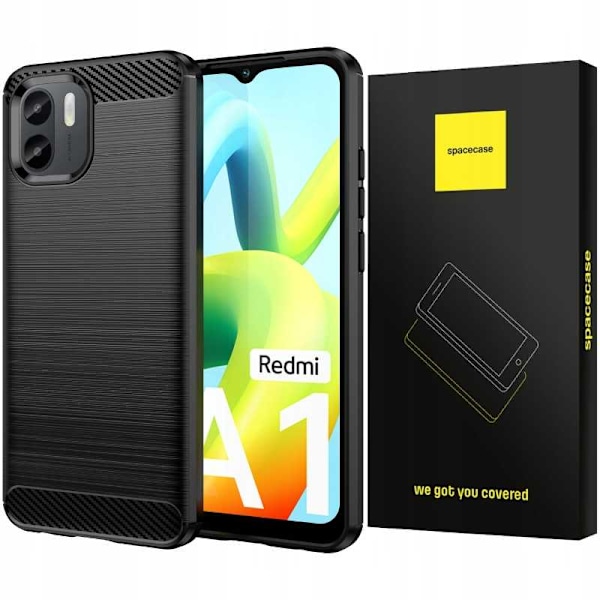 Spacecase Carbon Case Cover För Xiaomi Redmi A1 A2 Svart