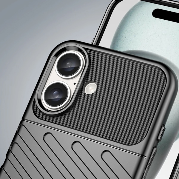 THUNDER CASE SILIKONE ETUI TIL IPHONE 16 PLUS - SORT