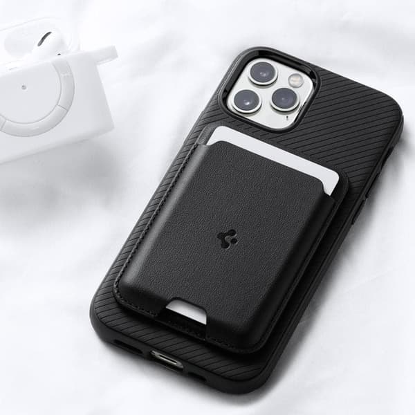 SPIGEN VALENTINUS MAGSAFE UNIVERSAL MAGNETISK KORT SORT