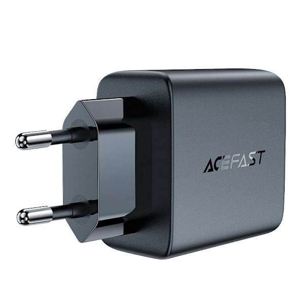 GaN 35W PD 2x USB C Acefast A49 hurtiglader - svart