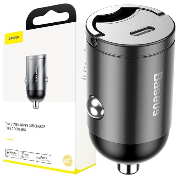 Baseus Tiny Star mini smart USB billader 30W Quick Charge 3.0 grå (VCHX-A0G) Grå