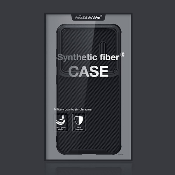 Nillkin Synthetic Fiber S-deksel til Samsung Galaxy S23+, kameradeksel, svart