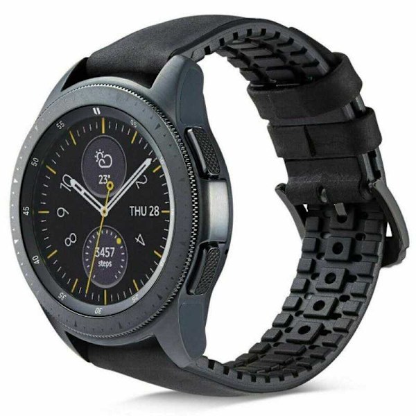 Spacecase Klorrem 20Mm Svart Läder För Apple Watch 2 3 4 5 6 Se