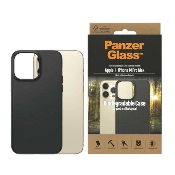 PANZERGLASS BIOLOGISK NEDBRYDELIGT ETUI TIL IPHONE 14 PRO MAX - SORT