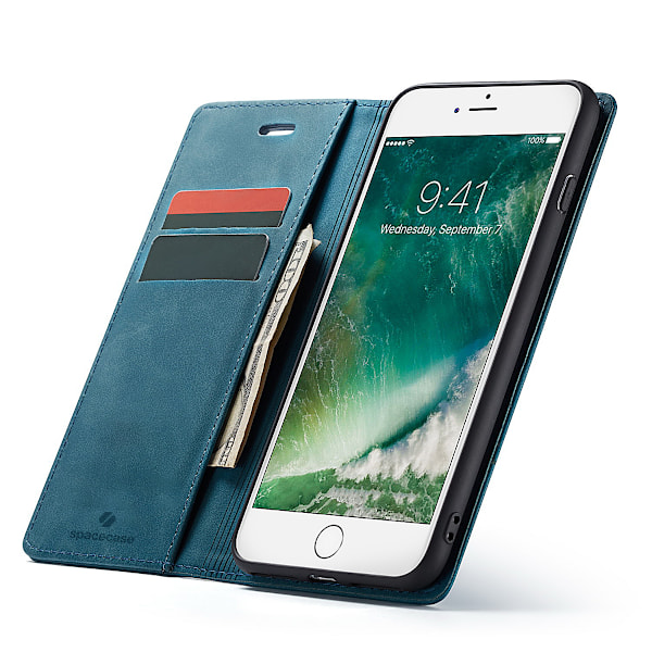 Spacecase Pålbockfodral För Iphone 7 8 Plus Fallskäll Blåt