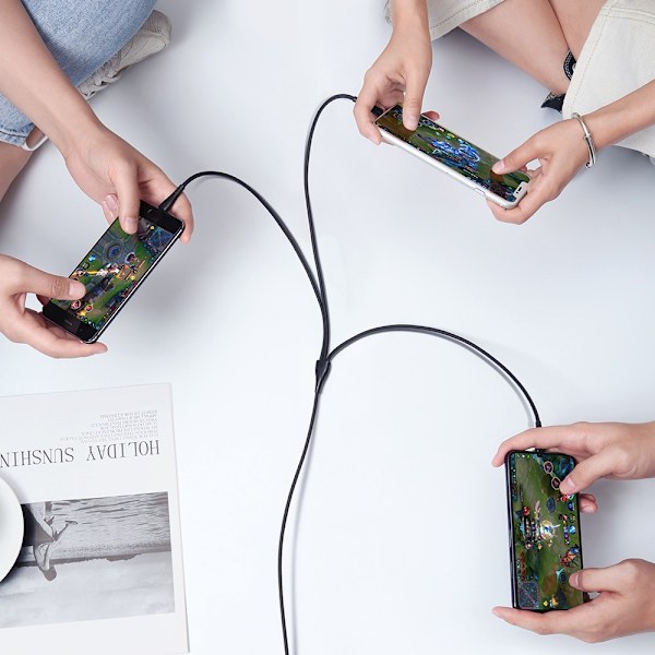 MCDODO 3IN1 USB-KABEL SNABBLADDNING USB-C LIGHTNING MICRO USB QC 3.0 1M