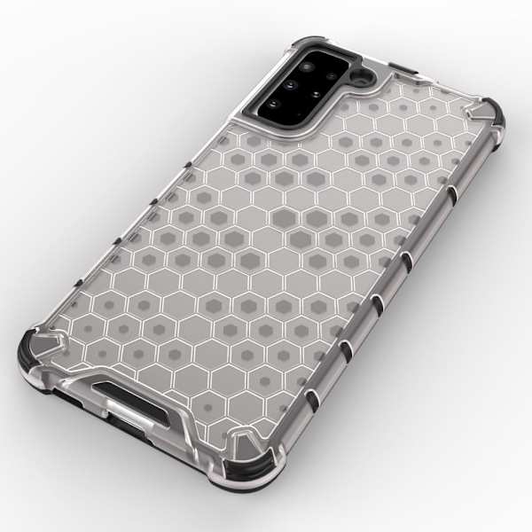 Honeycomb pansret deksel med gelramme for Samsung Galaxy S22 gjennomsiktig