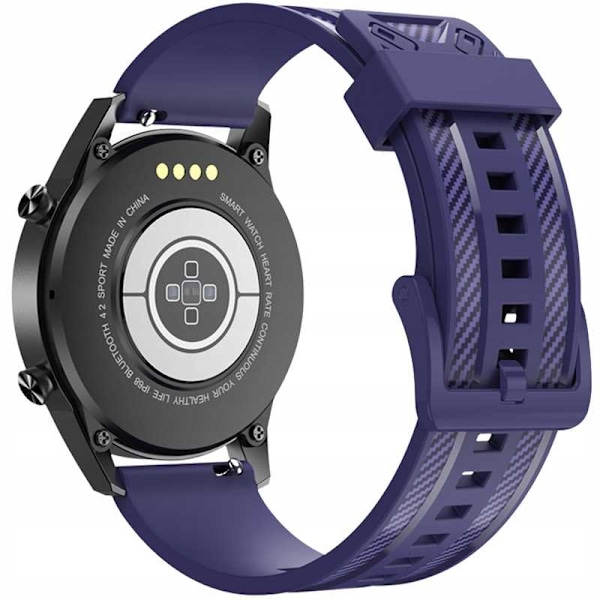Spacecase Klorrem 22Mm Blått Läder För Apple Watch 1 2 3 4 5 6 Se