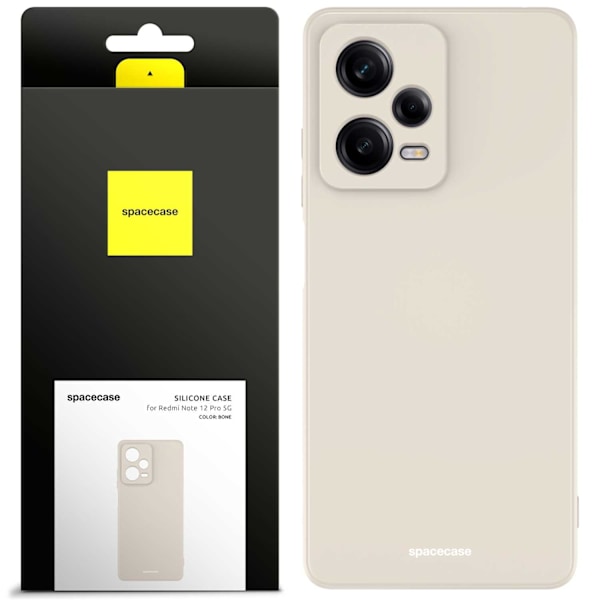 Spacecase Silikonfodral För Xiaomi Redmi Note 12 Pro 5G Bone