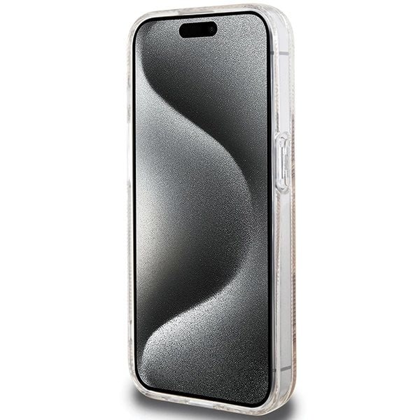Guess IML GCube MagSafe-deksel til iPhone 15 Pro - brun